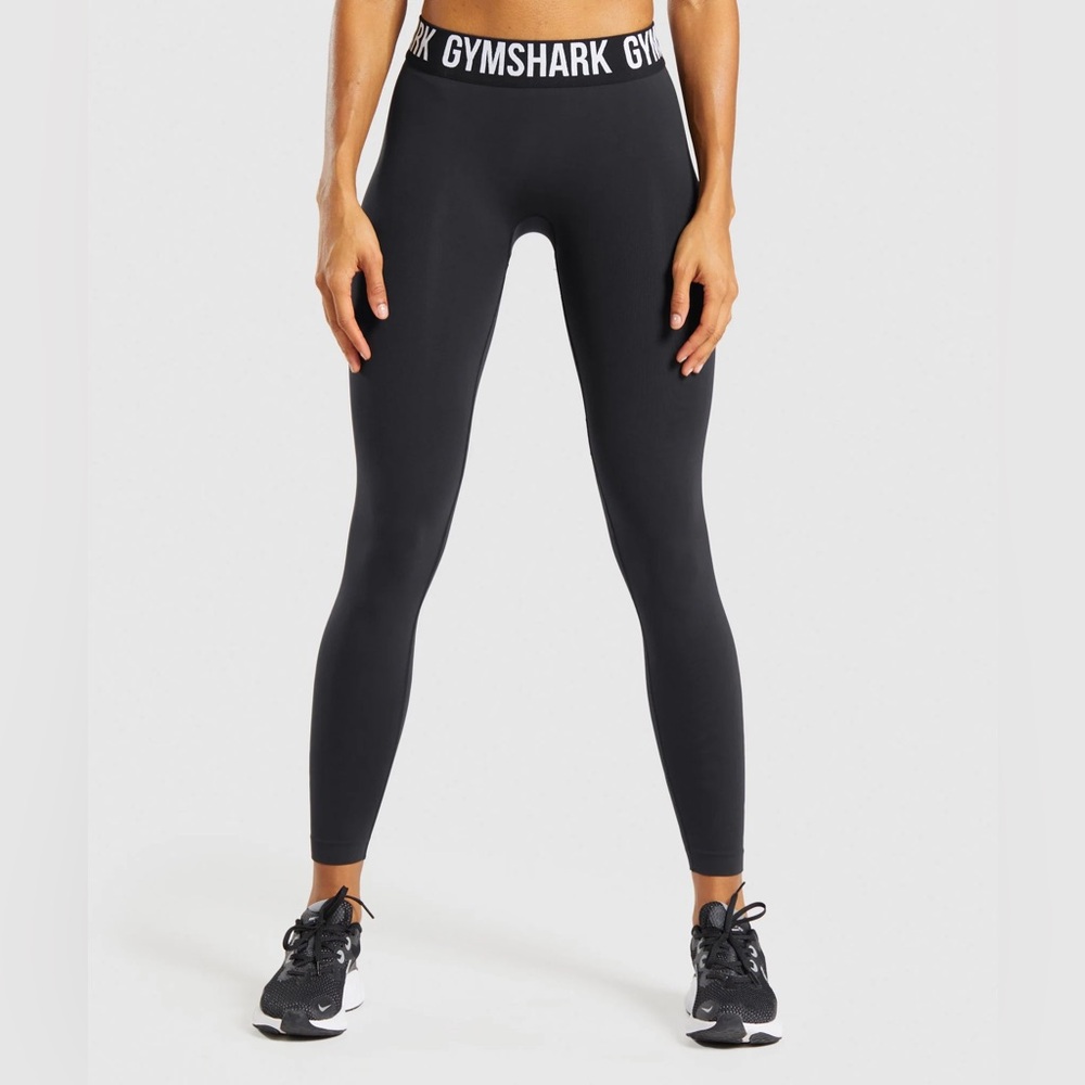 Gymshark Women's Fit Seamless Leggings Black/White Size Small